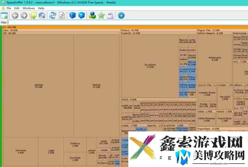 spacesniffer怎么快速查看文件夹大小